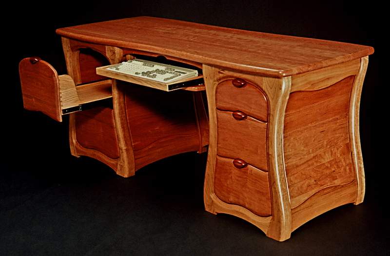 Becky's Desk - Cherry, Manzanita Handles